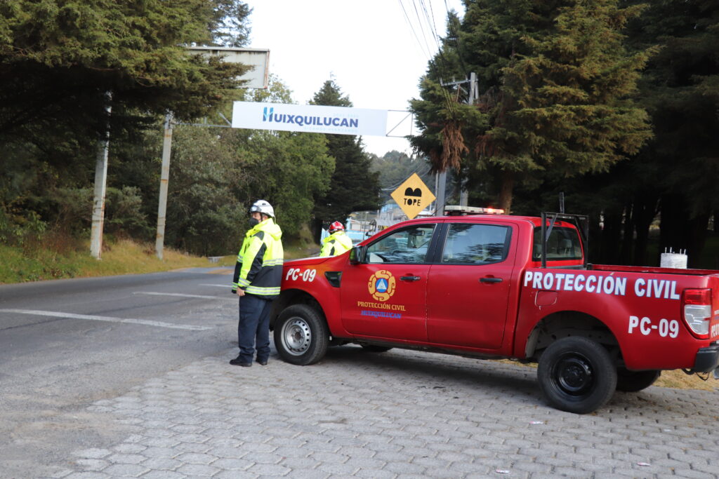 Los caminos y zonas frías de Huixquilucan zon recorridas por elementos de PC para evitar desgracias