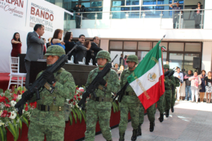 El Batallón de Transmisiones Militares en la Promulgación de la Constitución en Naucalpan