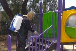 PC Tlalnepantla sanitiza parques, calles de hospitales y fraccionamientos