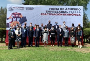 El Ayuntamiento de Naucalpan, encabezado por Patricia Durán firma apoyo con empresarios para retorno seguro