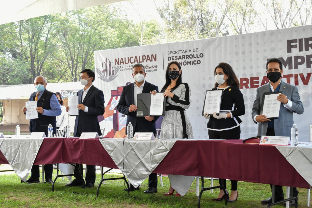 Muestran empresarios y Patricia Durán convenio para impulsar producción y empleo en Naucalpan