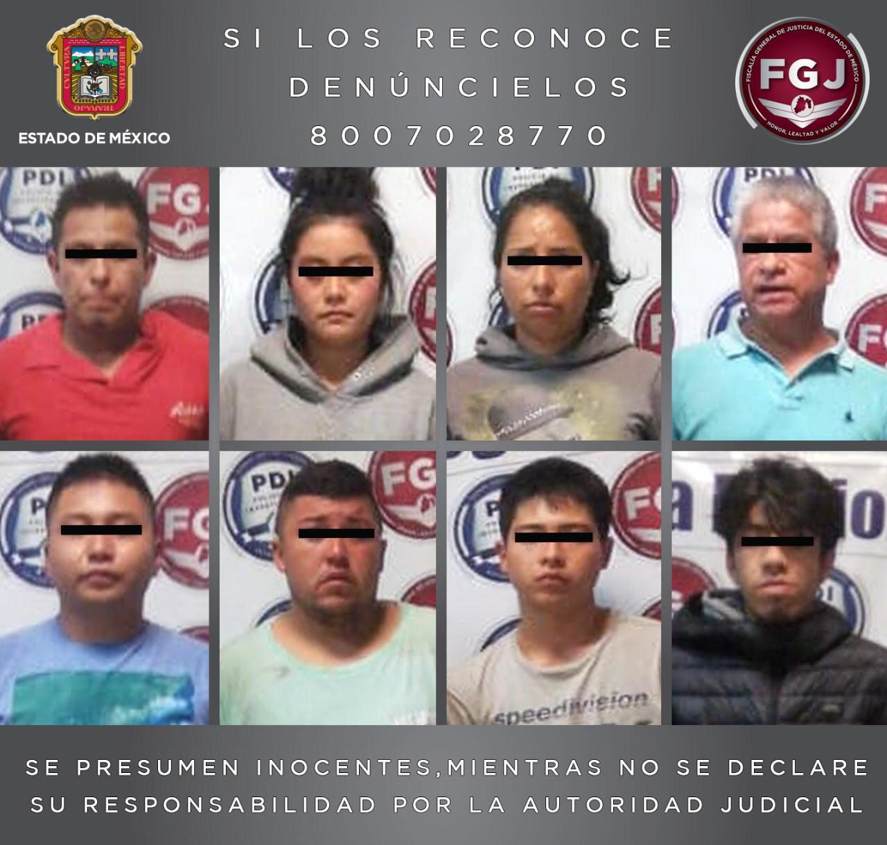 Los detenidos con drogas en Naucalpan