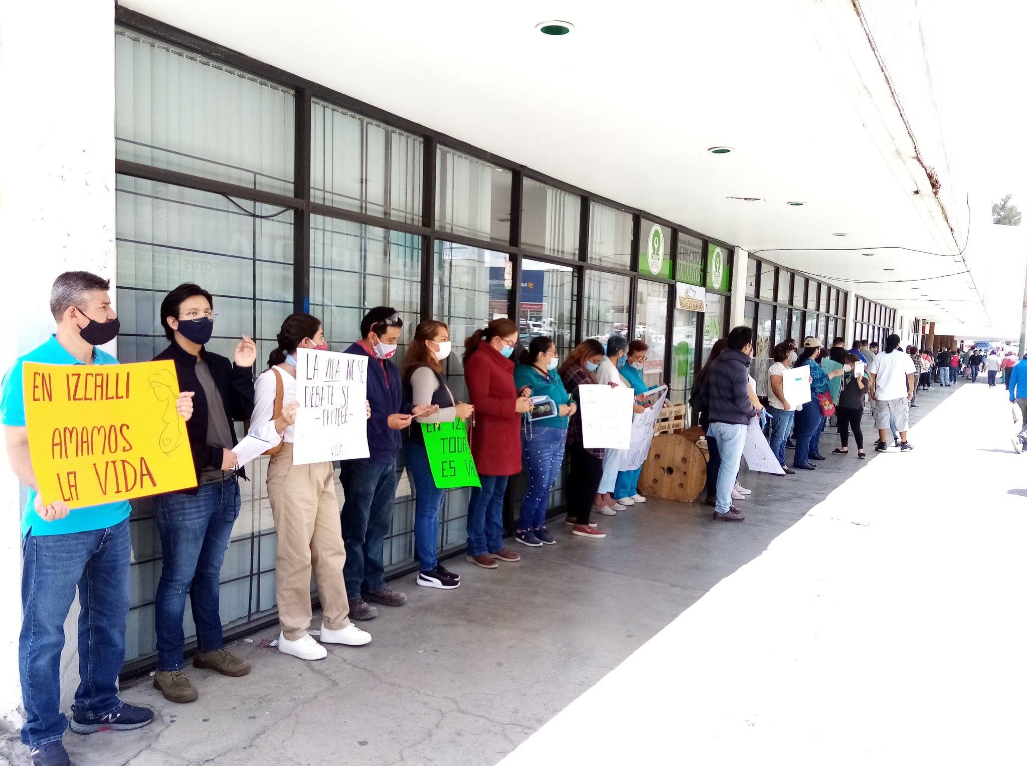 Protesta en contra del aborto en Izcalli