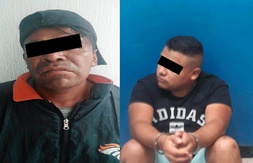 Los dos detenidos que usaron armas para asaltar en Tlalnepantla