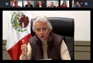 La secretaria de Gobernación, Olga Sánchez Cordero, en el reconocimiento a Tlalnepantla