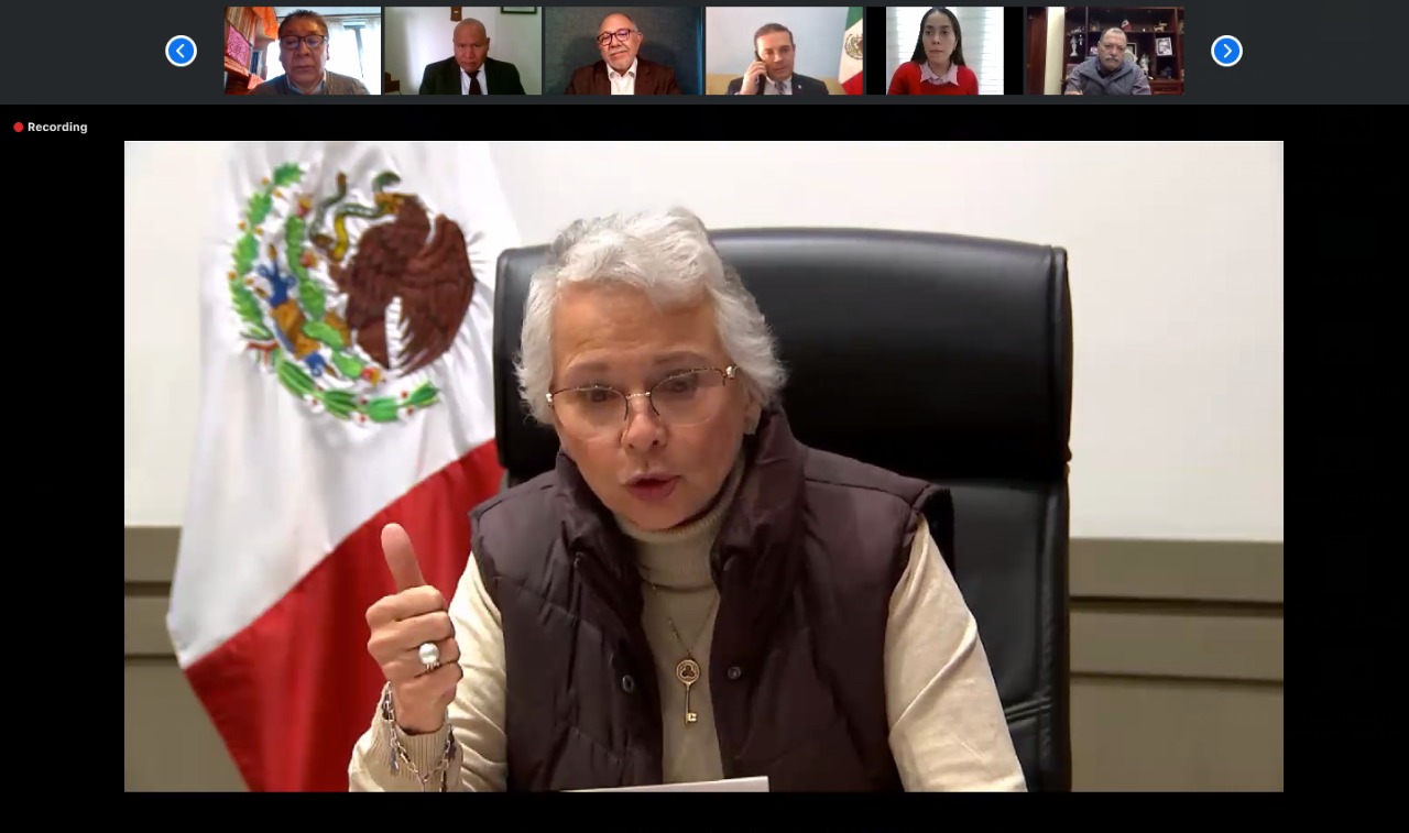 La secretaria de Gobernación, Olga Sánchez Cordero, en el reconocimiento a Tlalnepantla