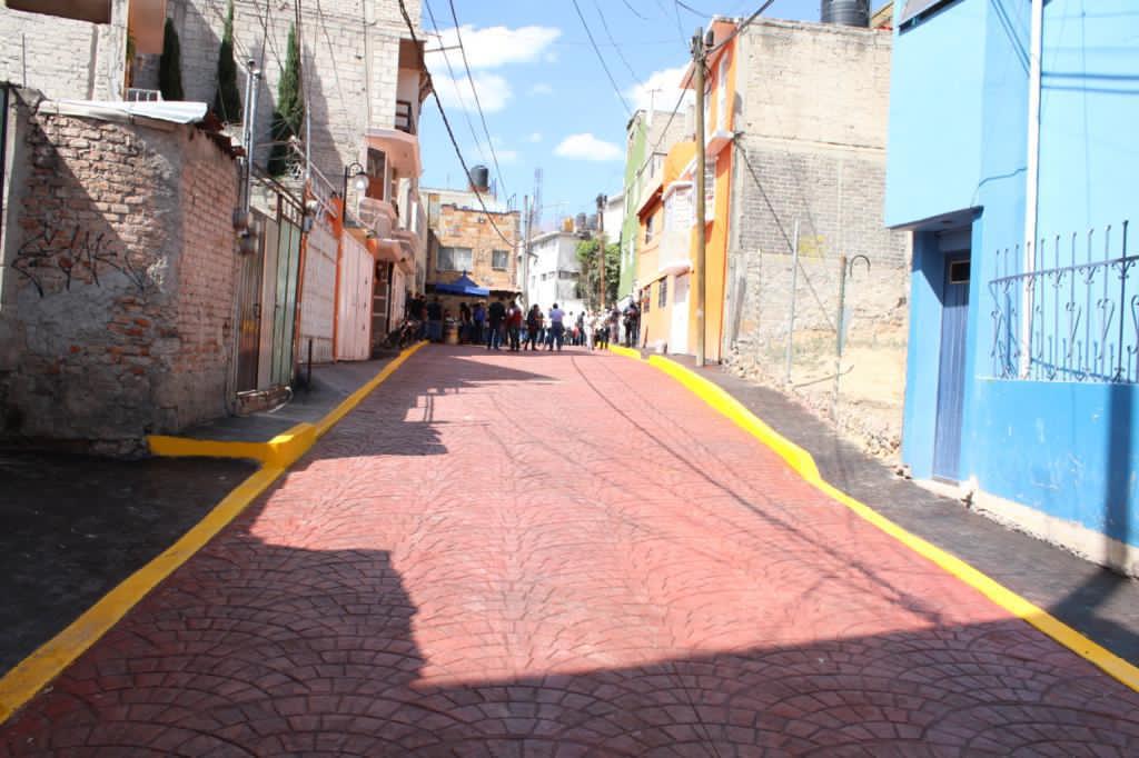 Calle Ignacio Zaragoza, renovada luego de que estuvo a punto de hundirse
