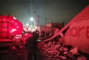 Sitio de la explosión en Tultepec