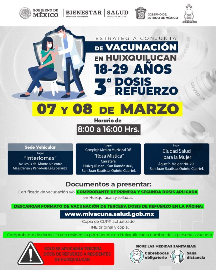 Rol de vacunación en Huixquilucan
