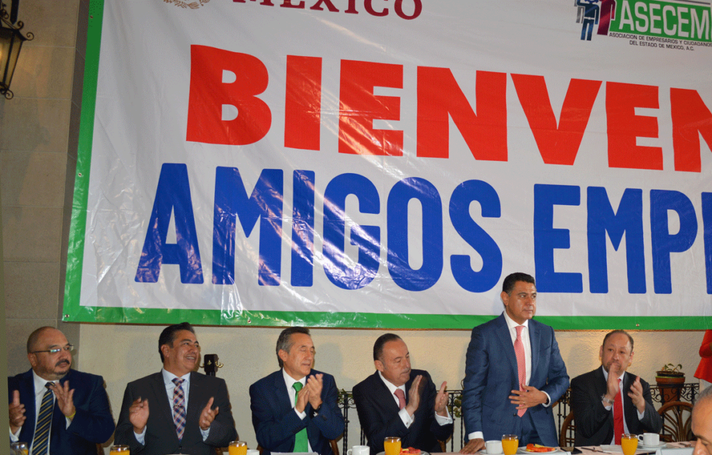 Alcalde de Tlalnepantla, Tony Rodríguez, con empresarios