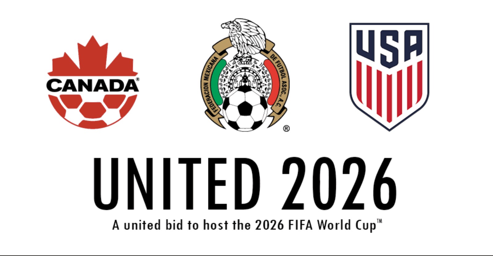 Tres países organizan mundial de futbol 2026