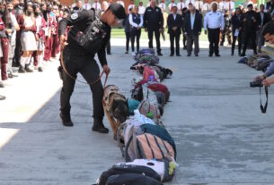 Perros hurgan las pertenencias de estudiantes