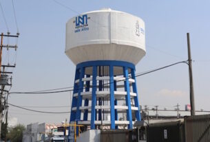 Tanque reparado para aumentar la distribución de agua en Naucalpan
