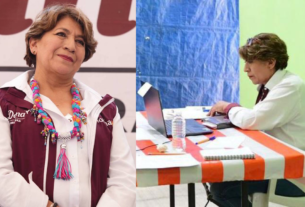 Delfina Gómez, candidata de Morena, PT, PVEM