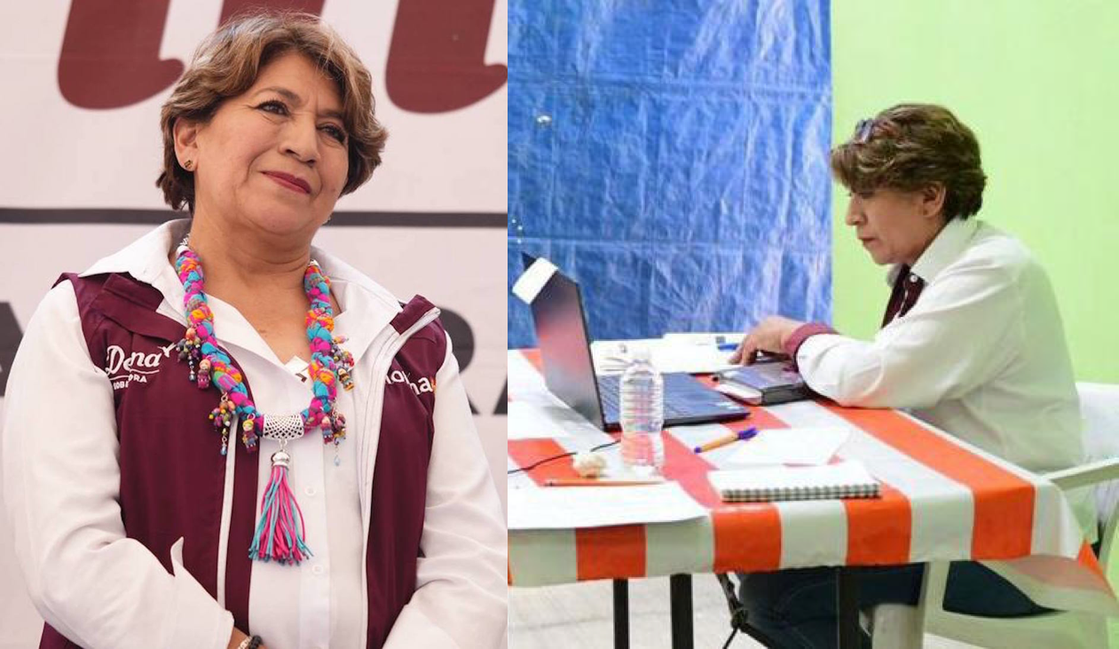 Delfina Gómez, candidata de Morena, PT, PVEM