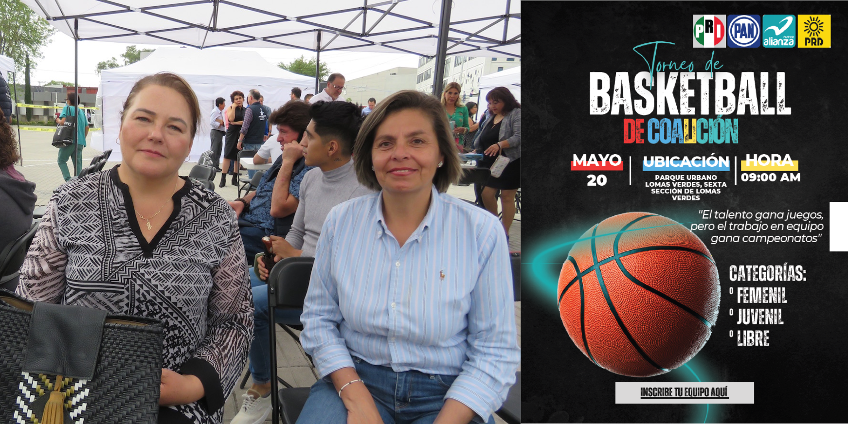 Jazmín Priego y vecinos piden rescate de canchas de basquetbol