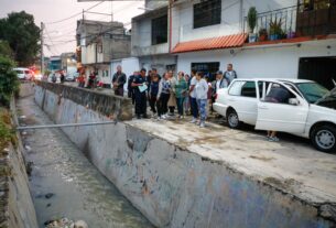 Canal que subió más de un metro e inundó casas en Naucalpan