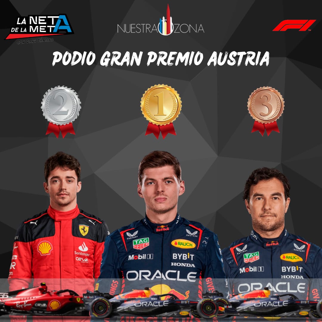 Checo Pérez tercero tras remontar lugares en GP de Austria