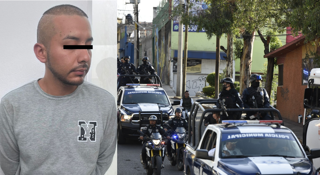 Uno de los detenidos con arma en Naucalpan