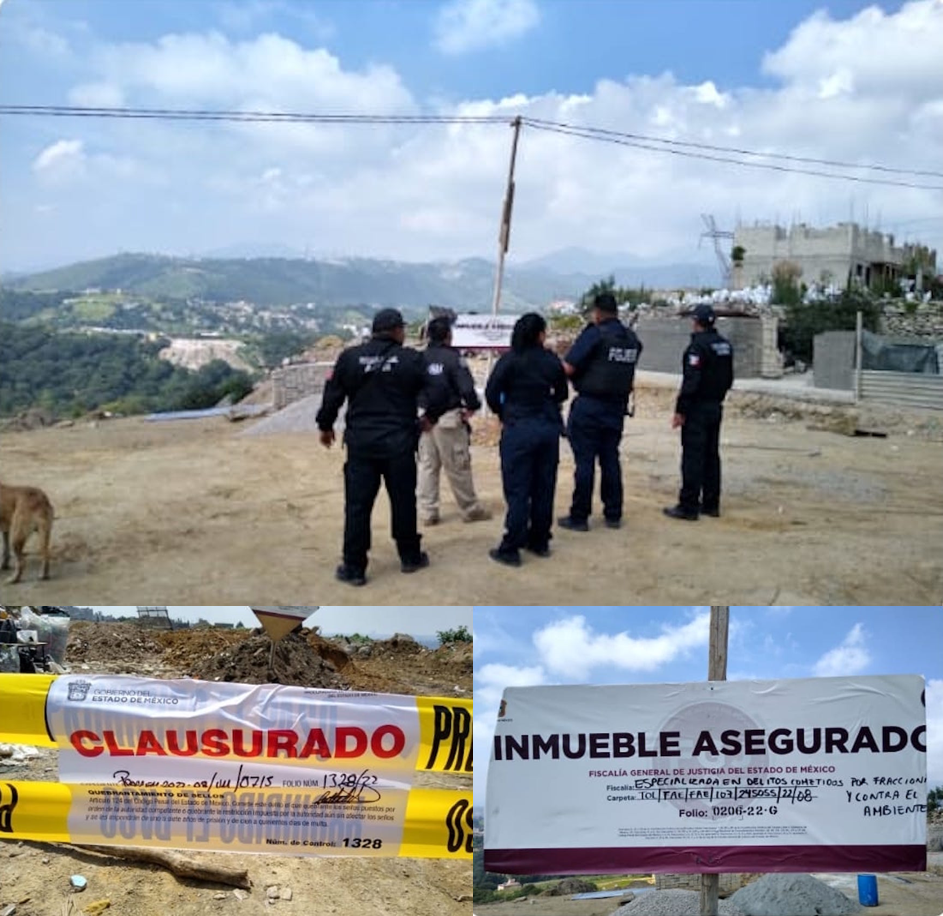 Autoridades de Naucalpan y del Edomex atacan confinamientos de cascajo