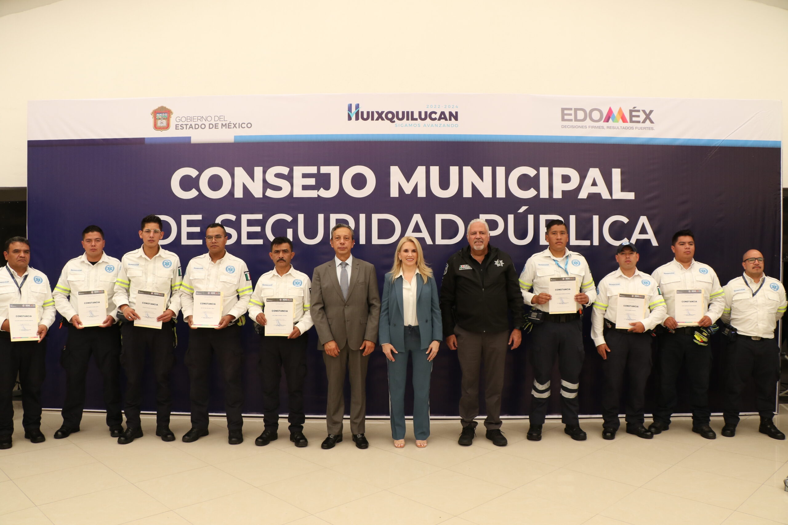 Reconocimiento a policías actualizados de Huixquilucan