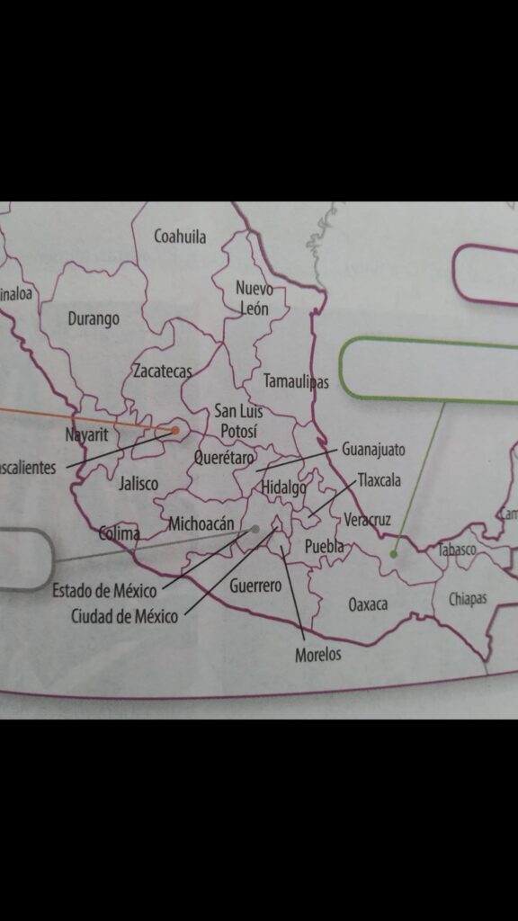 Mapa donde confunden Querétaro con Guanajuato