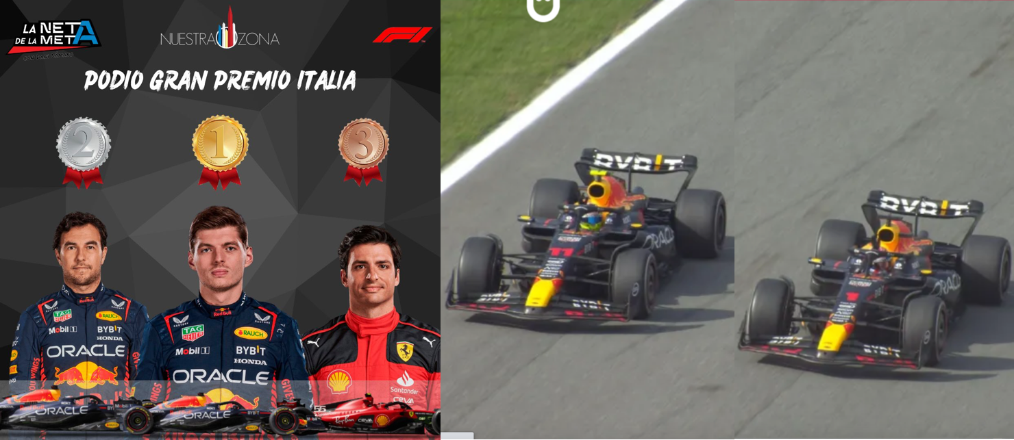 El uno dos de Max Verstappen y Checo Pérez en GP de Italia
