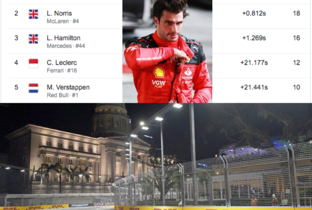 Carlos Sainz gana Gran Premio de Singapur
