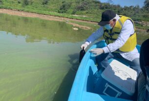 Analizan calidad del agua de presa Madín