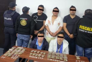Detención de presuntos extorsionadores y homicidas con su líder en Tlalnepantla