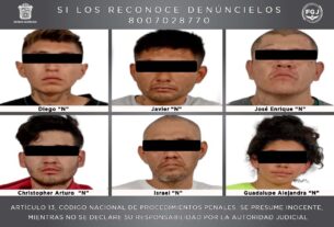 Detienen a seis presuntos integrantes de la banda Los Rayos
