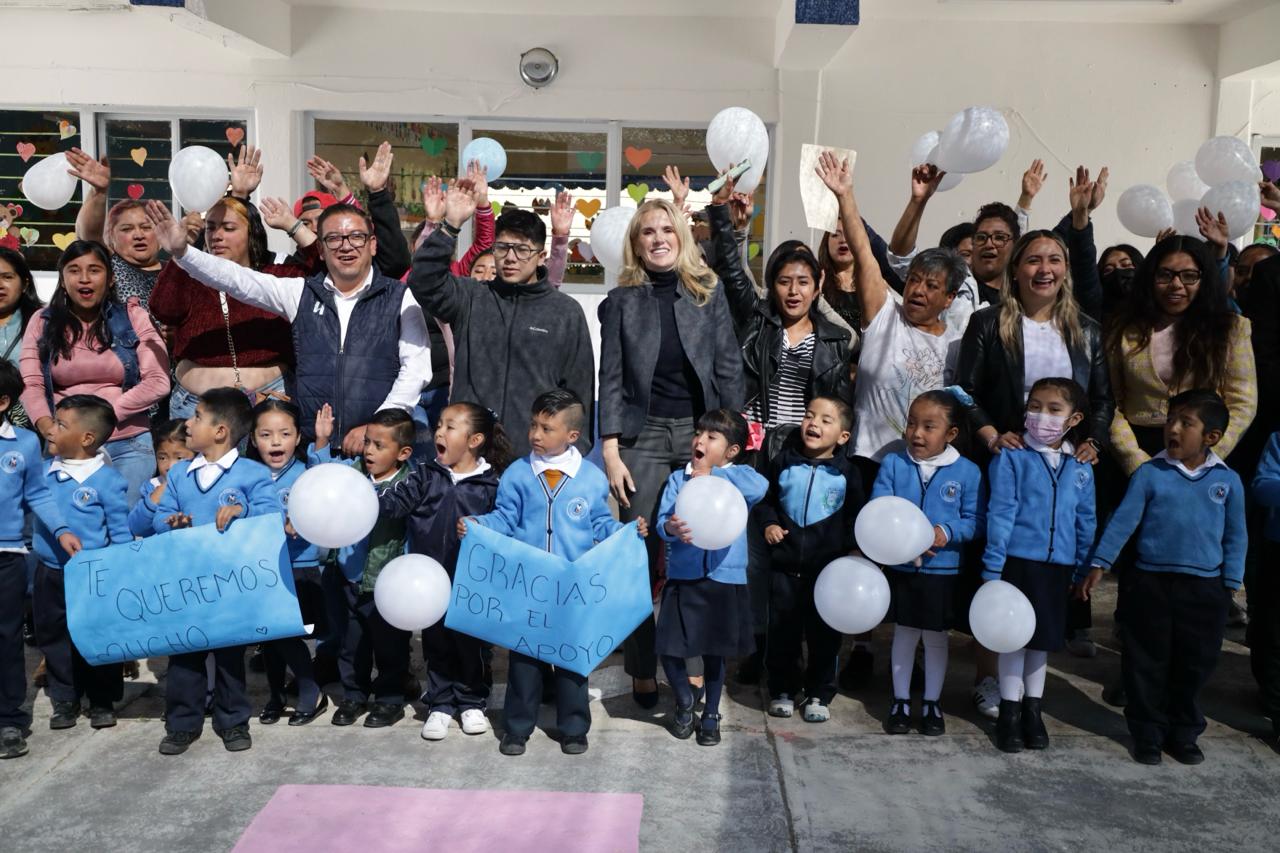 Avanza remodelación de escuelas en Huixquilucan
