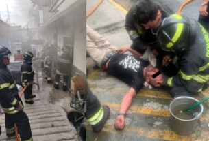 Bomberos de Naucalpan atienden incendio y encuentran a sujeto con denuncia ante la FGJEM