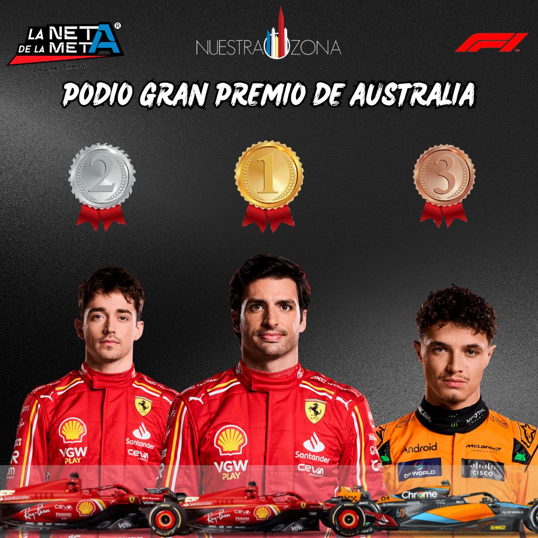 Carlos Sainz ganó el Gran Premio de Australia, Charles Leclerc llegó en el segundo lugar y tercero Lando Norris de McLaren