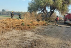 Bomberos de cuatro municipios y del Estado de México combaten incendio