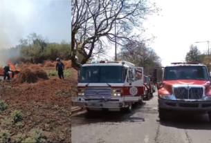 Bomberos de tres municipios sofocan incendio en Vaso de Cristo