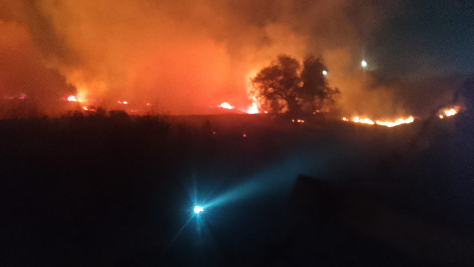 Incendio de pasto en Tlalnepantla