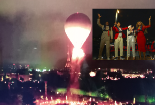 En el cielo de París el fuego de Juegos Olímpicos 2024