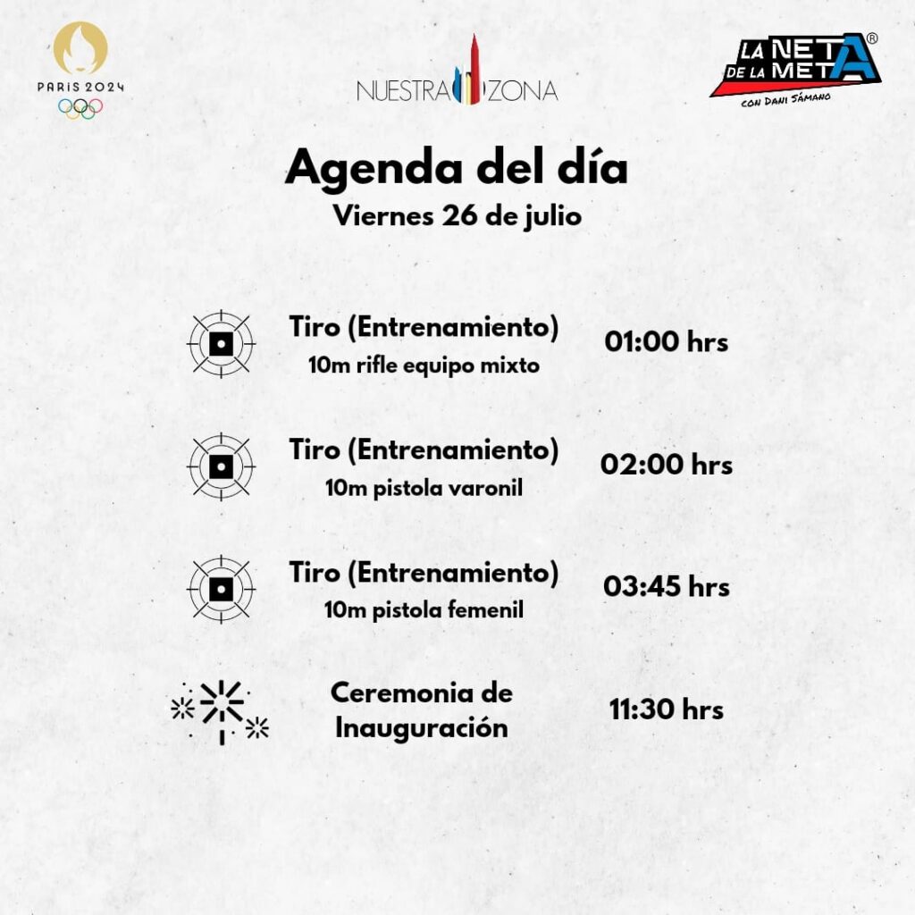 Agenda de mañana en Juegos Olímpicos 2024