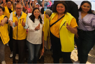 Mujeres perredistas apoyan a Lucina Cortés