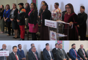 Azucena Cisneros presenta su gabinete paritario y síndicos y regidores