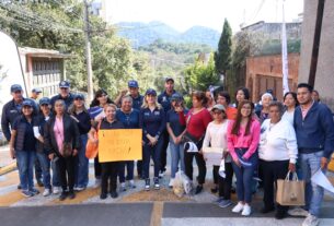 Carretera de más de 2 kilómetros y calle inaugurada por Romina Contreras en Huixquilucan