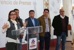 Alcaldesa de Ecatepec, Azucena Cisneros Coss anuncia pavimentaciones, bacheo y nuevo alumbrado