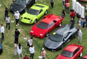 Autos deportivos y clásicos en el Gran Concurso Internacional de Elegancia en Huixquilucan