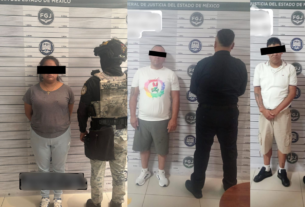 Tres de los cuatro detenidos en Naucalpan por presuntos delitos contra la salud