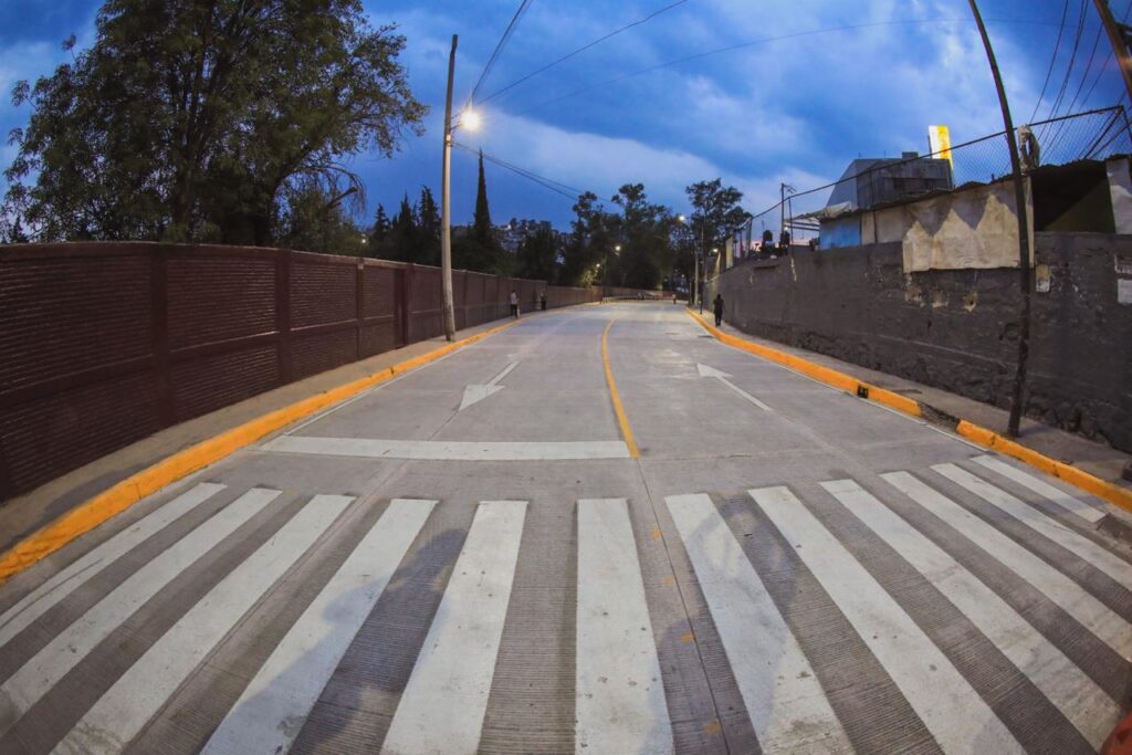 Tramo recién abierto de la avenida Minas Palacio