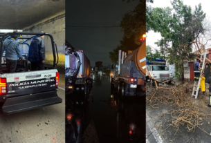Policía, OPDM y Servicios Públicos, dependencias de Tlalnepantla que auxilian en inundaciones