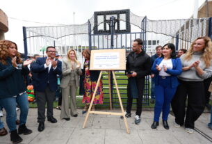 Cancha y parque de juegos rehabilitados en Huixquilucan