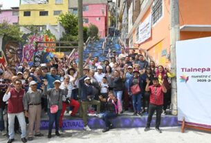 Raciel Pérez Cruz inaugura pasos peatonales en San Juan Ixhuatepec
