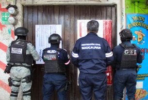 Policías de Guardia Nacional, estatales y Guardia Municipal de Naucalpan clausuran chelerías